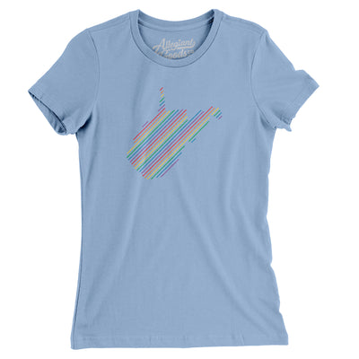 West Virginia Pride State Women's T-Shirt-Baby Blue-Allegiant Goods Co. Vintage Sports Apparel