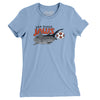San Diego Jaws Soccer Women's T-Shirt-Baby Blue-Allegiant Goods Co. Vintage Sports Apparel