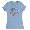 New York Raiders Hockey Women's T-Shirt-Baby Blue-Allegiant Goods Co. Vintage Sports Apparel