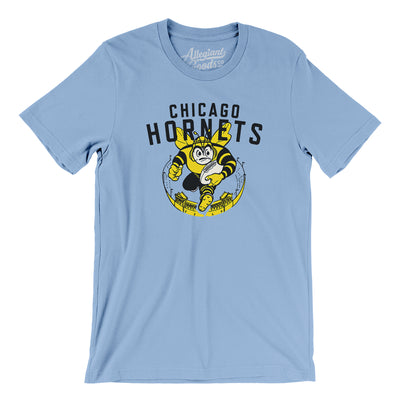 Chicago Hornets Football Men/Unisex T-Shirt-Baby Blue-Allegiant Goods Co. Vintage Sports Apparel