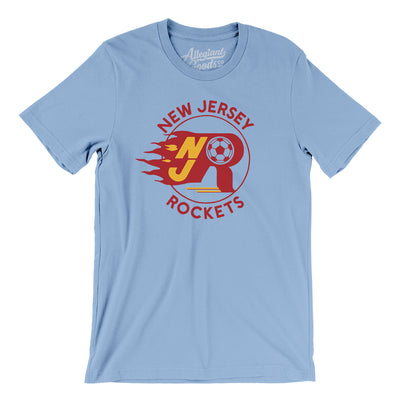 New Jersey Rockets Soccer Men/Unisex T-Shirt-Baby Blue-Allegiant Goods Co. Vintage Sports Apparel