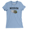 Mission Burrito Women's T-Shirt-Baby Blue-Allegiant Goods Co. Vintage Sports Apparel