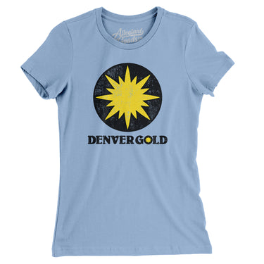 Denver Gold Football Women's T-Shirt-Allegiant Goods Co. Vintage Sports Apparel