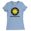 Denver Gold Football Women's T-Shirt-Baby Blue-Allegiant Goods Co. Vintage Sports Apparel
