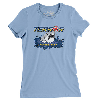Tampa Terror Soccer Women's T-Shirt-Baby Blue-Allegiant Goods Co. Vintage Sports Apparel