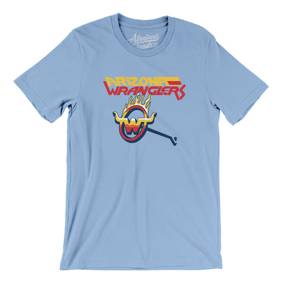 Arizona Wranglers Football Men/Unisex T-Shirt-Baby Blue-Allegiant Goods Co. Vintage Sports Apparel