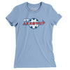 New York Arrows Soccer Women's T-Shirt-Baby Blue-Allegiant Goods Co. Vintage Sports Apparel