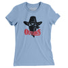 Arizona/Oklahoma Outlaws Football Women's T-Shirt-Baby Blue-Allegiant Goods Co. Vintage Sports Apparel