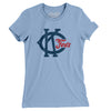 Kansas City Packers Baseball Women's T-Shirt-Baby Blue-Allegiant Goods Co. Vintage Sports Apparel