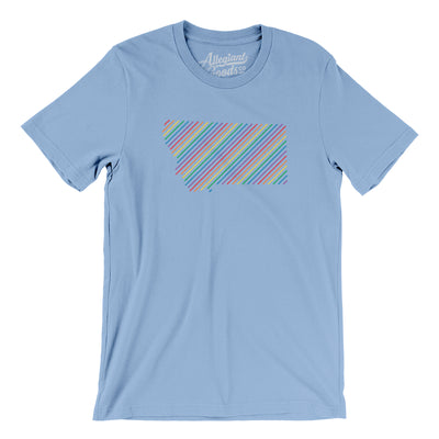 Montana Pride State Men/Unisex T-Shirt-Baby Blue-Allegiant Goods Co. Vintage Sports Apparel