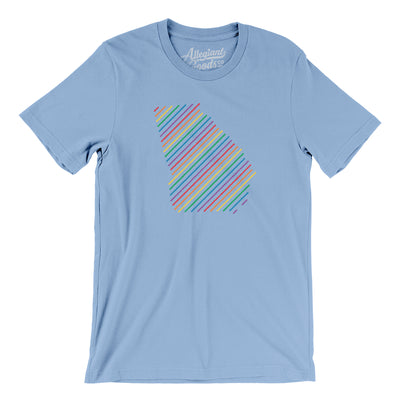 Georgia Pride State Men/Unisex T-Shirt-Baby Blue-Allegiant Goods Co. Vintage Sports Apparel