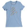 Rhode Island Pride State Women's T-Shirt-Baby Blue-Allegiant Goods Co. Vintage Sports Apparel