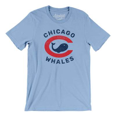Chicago Whales Baseball Men/Unisex T-Shirt-Baby Blue-Allegiant Goods Co. Vintage Sports Apparel