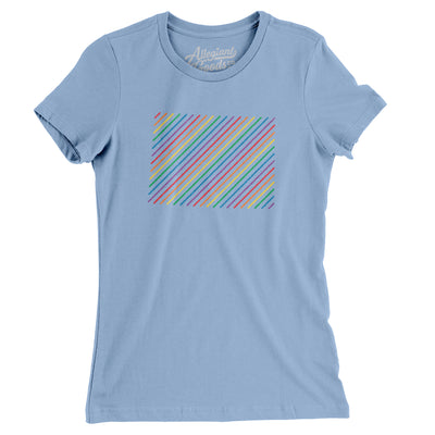 Colorado Pride State Women's T-Shirt-Baby Blue-Allegiant Goods Co. Vintage Sports Apparel