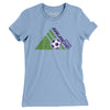Denver Avalanche Soccer Women's T-Shirt-Baby Blue-Allegiant Goods Co. Vintage Sports Apparel