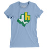 Houston Texans Football Women's T-Shirt-Baby Blue-Allegiant Goods Co. Vintage Sports Apparel