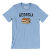 Georgia Peach Crate Men/Unisex T-Shirt-Baby Blue-Allegiant Goods Co. Vintage Sports Apparel