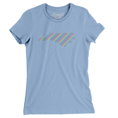 North Carolina Pride State Women's T-Shirt-Baby Blue-Allegiant Goods Co. Vintage Sports Apparel