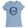 Chicago Feds Baseball Women's T-Shirt-Baby Blue-Allegiant Goods Co. Vintage Sports Apparel