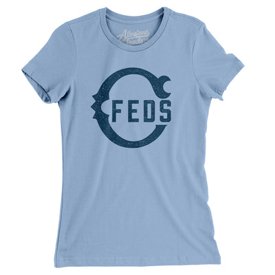 Chicago Feds Baseball Women's T-Shirt-Baby Blue-Allegiant Goods Co. Vintage Sports Apparel
