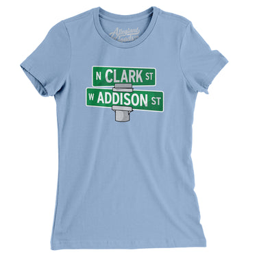 Addison & Clark Street Chicago Women's T-Shirt-Allegiant Goods Co. Vintage Sports Apparel