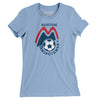 Boston Minutemen Soccer Women's T-Shirt-Baby Blue-Allegiant Goods Co. Vintage Sports Apparel
