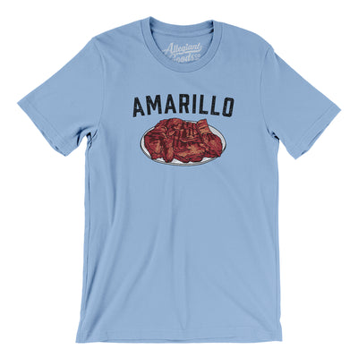 Amarillo Steak Men/Unisex T-Shirt-Baby Blue-Allegiant Goods Co. Vintage Sports Apparel