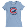 Chicago Whales Baseball Women's T-Shirt-Baby Blue-Allegiant Goods Co. Vintage Sports Apparel