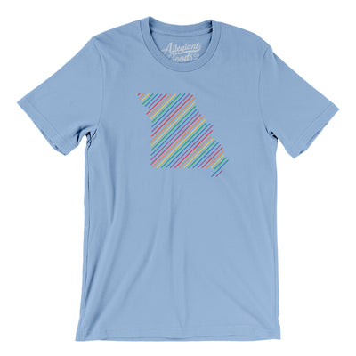 Missouri Pride State Men/Unisex T-Shirt-Baby Blue-Allegiant Goods Co. Vintage Sports Apparel