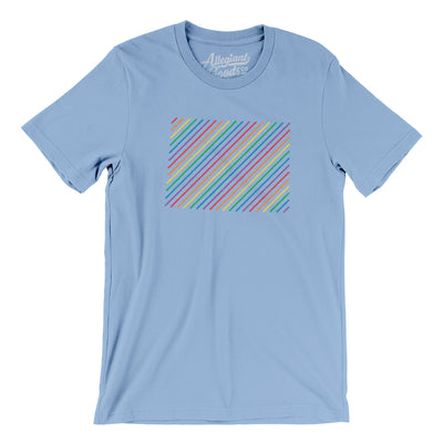Colorado Pride State Men/Unisex T-Shirt-Baby Blue-Allegiant Goods Co. Vintage Sports Apparel