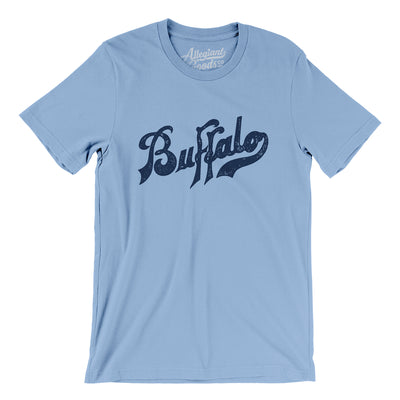 Buffalo Blues Baseball Men/Unisex T-Shirt-Baby Blue-Allegiant Goods Co. Vintage Sports Apparel