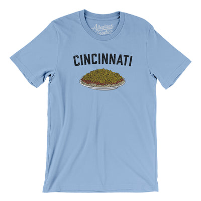 Cincinnati Chili Men/Unisex T-Shirt-Baby Blue-Allegiant Goods Co. Vintage Sports Apparel