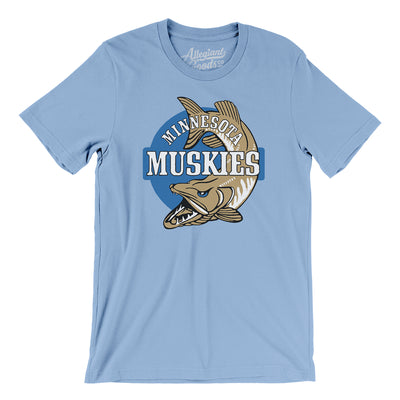 Minnesota Muskies Basketball Men/Unisex T-Shirt-Baby Blue-Allegiant Goods Co. Vintage Sports Apparel