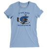 Chicago Bluesmen Roller Hockey Women's T-Shirt-Baby Blue-Allegiant Goods Co. Vintage Sports Apparel