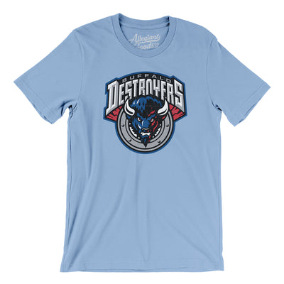 Buffalo Destroyers Arena Football Men/Unisex T-Shirt-Baby Blue-Allegiant Goods Co. Vintage Sports Apparel