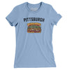 Pittsburgh Style Sandwich Women's T-Shirt-Baby Blue-Allegiant Goods Co. Vintage Sports Apparel