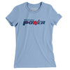 Washington Power Lacrosse Women's T-Shirt-Baby Blue-Allegiant Goods Co. Vintage Sports Apparel