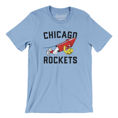 Chicago Rockets Football Men/Unisex T-Shirt-Baby Blue-Allegiant Goods Co. Vintage Sports Apparel