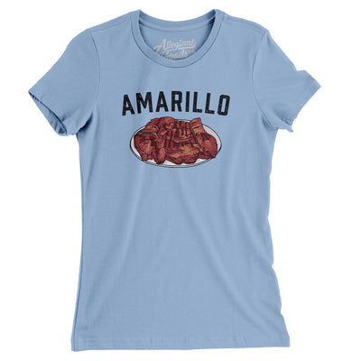 Amarillo Steak Women's T-Shirt-Baby Blue-Allegiant Goods Co. Vintage Sports Apparel