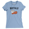 Buffalo Chicken Wings Women's T-Shirt-Baby Blue-Allegiant Goods Co. Vintage Sports Apparel
