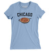 Chicago Style Deep Dish Pizza Women's T-Shirt-Baby Blue-Allegiant Goods Co. Vintage Sports Apparel