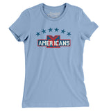 New York Americans Hockey Women's T-Shirt-Allegiant Goods Co. Vintage Sports Apparel