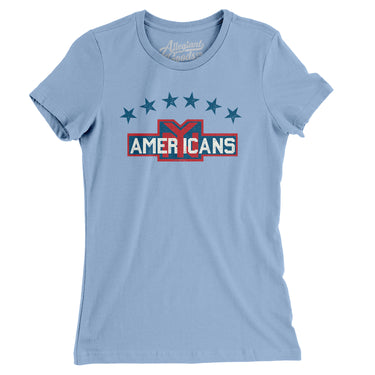 New York Americans Hockey Women's T-Shirt-Allegiant Goods Co. Vintage Sports Apparel