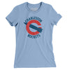 Charleston Rockets Football Women's T-Shirt-Baby Blue-Allegiant Goods Co. Vintage Sports Apparel