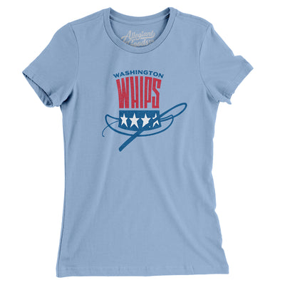 Washington Whips Soccer Women's T-Shirt-Baby Blue-Allegiant Goods Co. Vintage Sports Apparel
