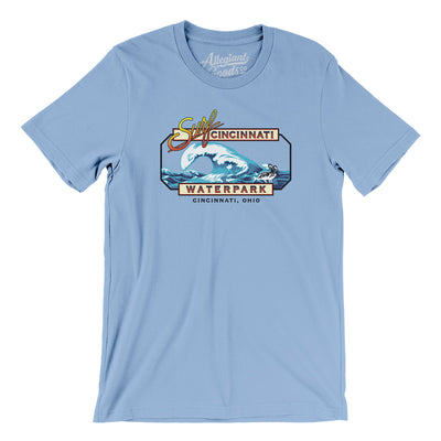Surf Cincinnati Amusement Park Men/Unisex T-Shirt-Baby Blue-Allegiant Goods Co. Vintage Sports Apparel