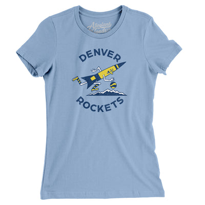 Denver Rockets Basketball Women's T-Shirt-Baby Blue-Allegiant Goods Co. Vintage Sports Apparel
