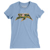 St. Louis Storm Soccer Women's T-Shirt-Baby Blue-Allegiant Goods Co. Vintage Sports Apparel