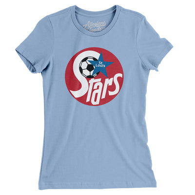 St. Louis Stars Soccer Women's T-Shirt-Baby Blue-Allegiant Goods Co. Vintage Sports Apparel