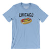 Chicago Style Hot Dog Men/Unisex T-Shirt-Baby Blue-Allegiant Goods Co. Vintage Sports Apparel
